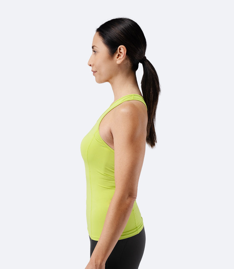 Womens Eco Spandex LT Race Singlet - Lime-2