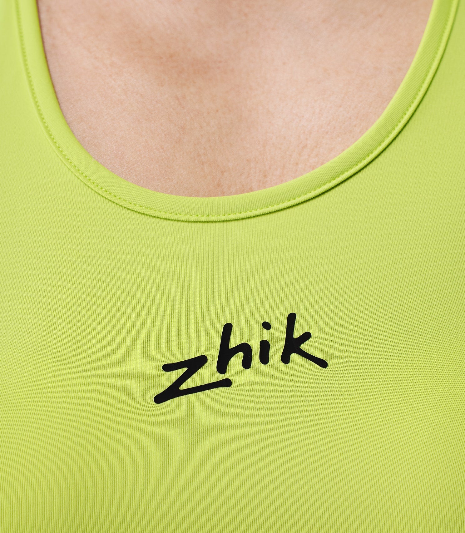 Womens Eco Spandex LT Race Singlet - Lime-3