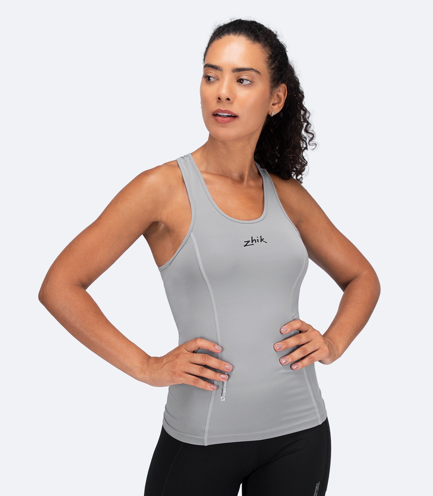 Womens Eco Spandex LT Race Singlet - Platinum-1