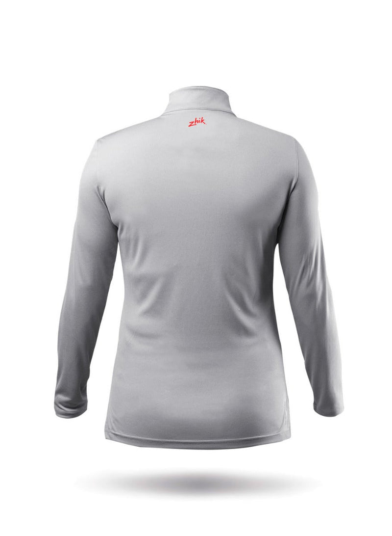 Womens UVActive High Collar 1/4 Zip Top - Grey-7