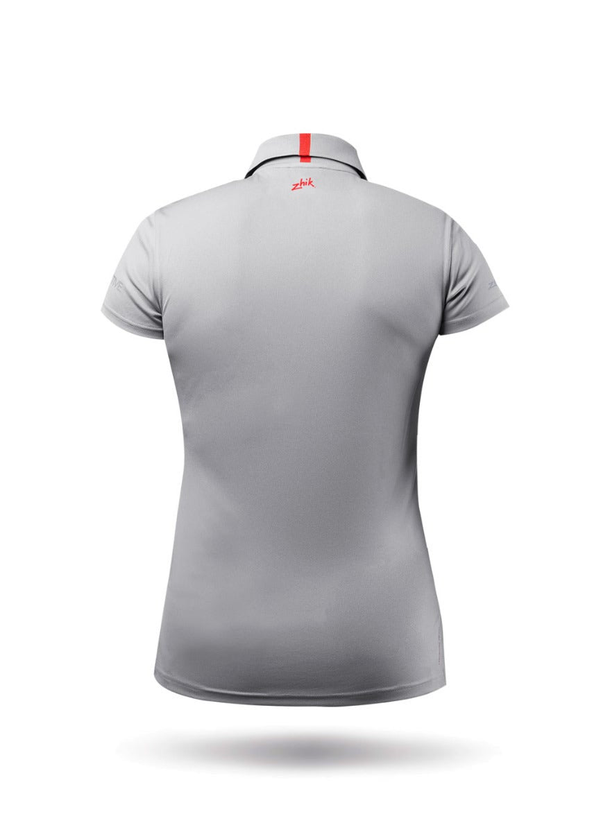 Womens UVActive Zip Sports Polo - Grey-8