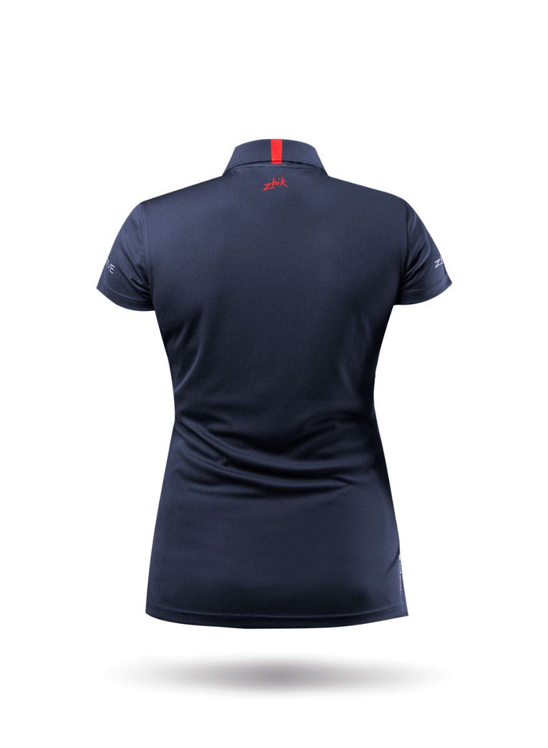 Womens UVActive Zip Sports Polo - Navy-9