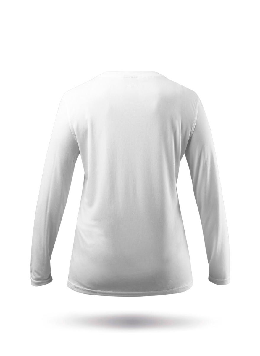 Womens UVActive Long Sleeve Top - White-8